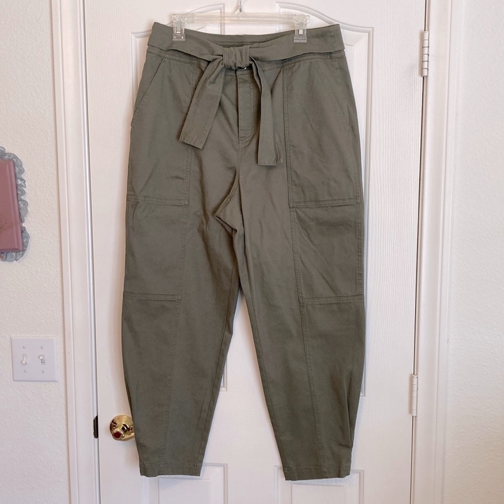 Tie-Front Tapered Pants
